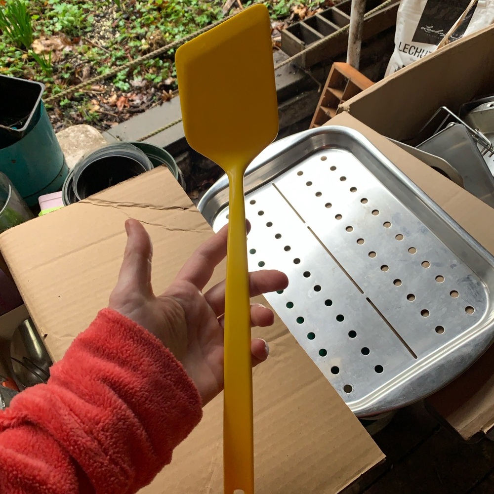 Vintage Yellow Melamine Spatula